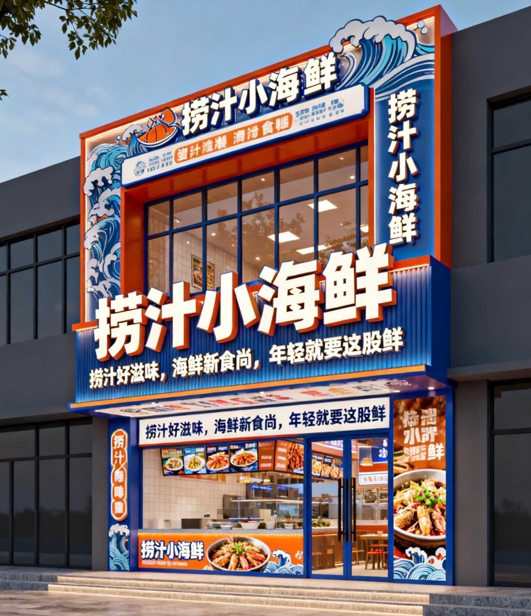 賽博朋克風(fēng)門頭制作